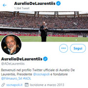 De Laurentiis su Twitter: "Ottima la prima!"